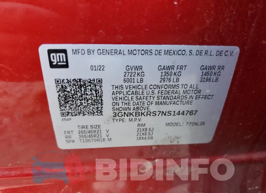 3GNKBKRS7NS144767 Photo# 13