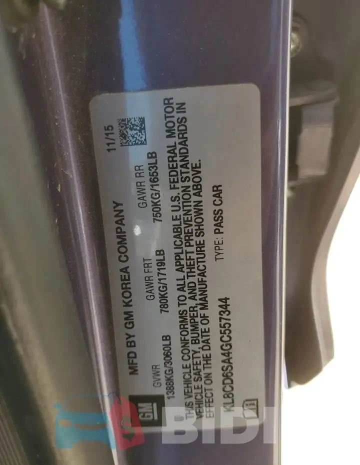 KL8CD6SA4GC557344 Photo# 12