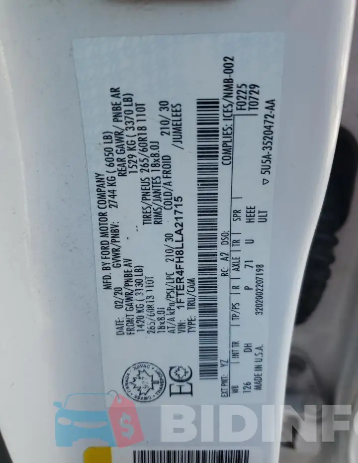 1FTER4FH8LLA21715 Photo# 12