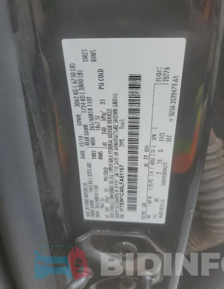 1FTEW1C40LFA51167 Photo# 12