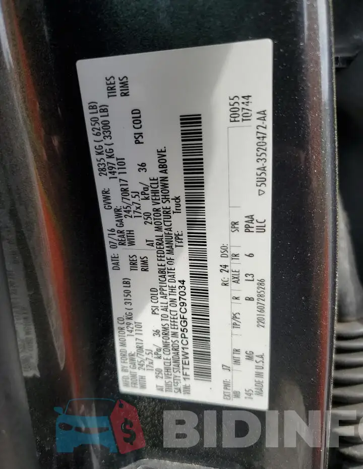 1FTEW1CP5GFC97034 Photo# 12