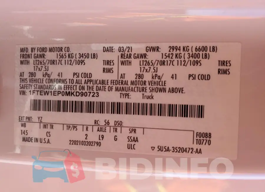 1FTEW1EP0MKD90723 Photo# 13