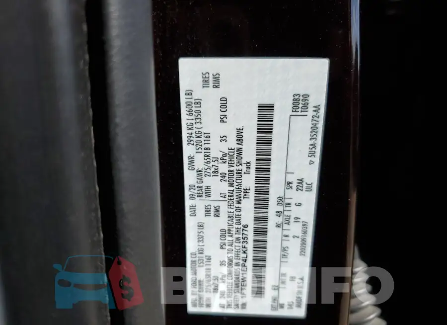1FTEW1EP4LKF35776 Photo# 12