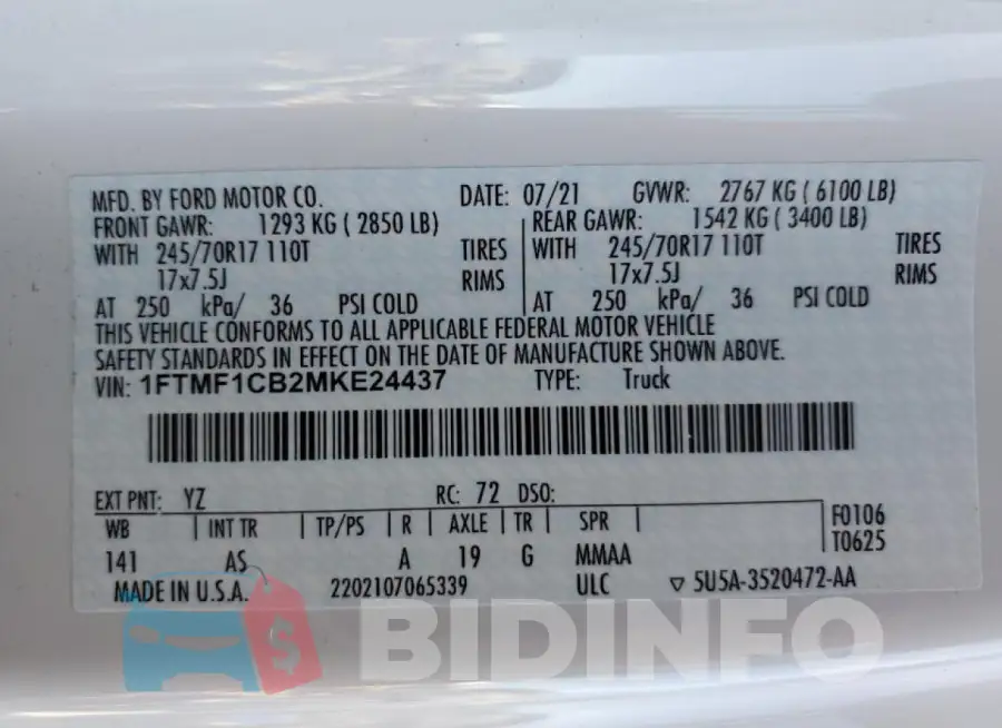 1FTMF1CB2MKE24437 Photo# 13