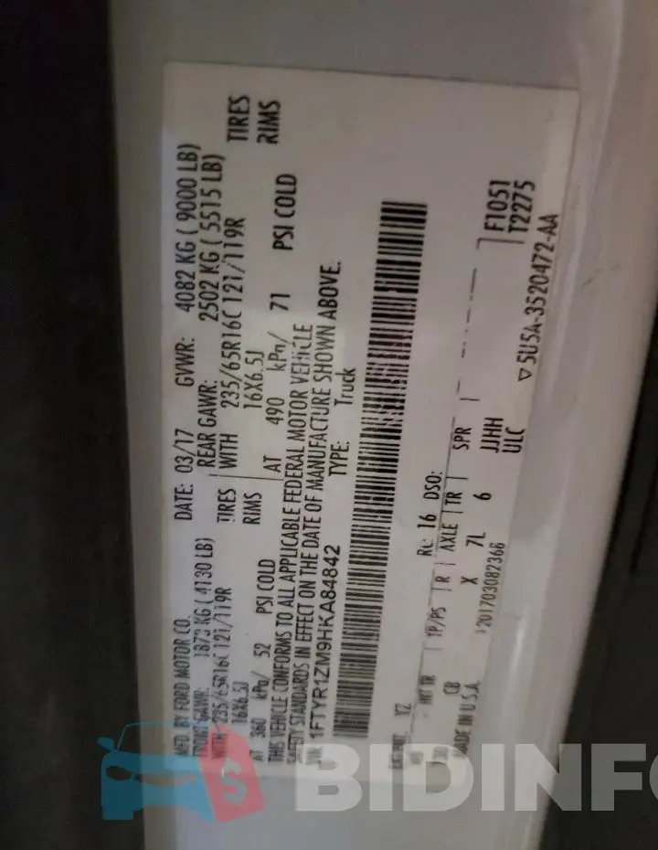 1FTYR1ZM9HKA84842 Photo# 12