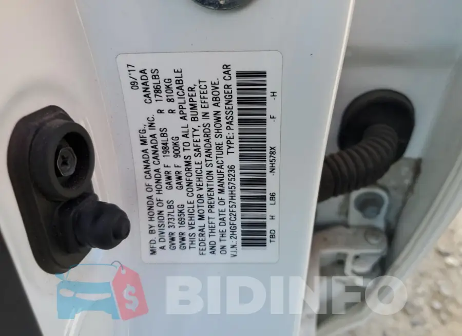 2HGFC2F57HH575236 Photo# 12