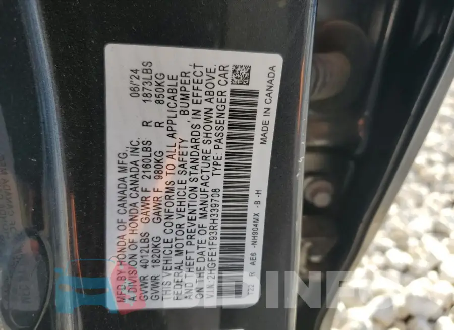 2HGFE1F93RH339708 Photo# 13