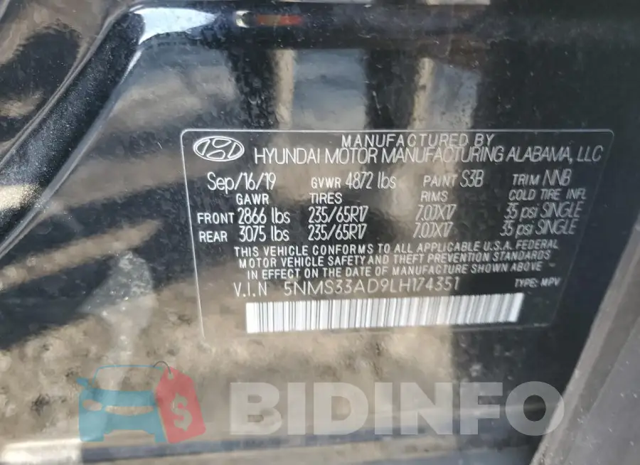 5NMS33AD9LH174351 Photo# 13