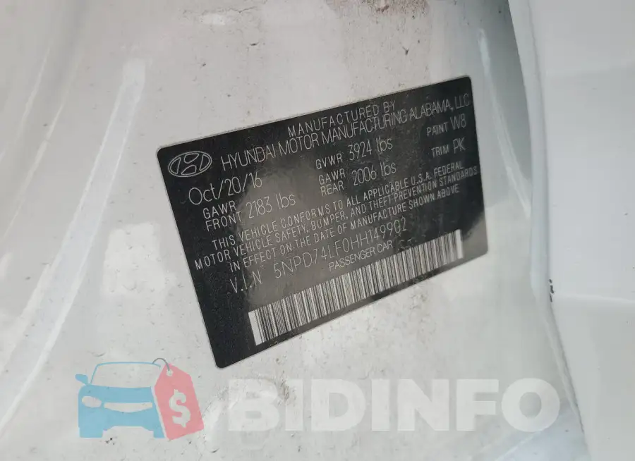 5NPD74LF0HH149902 Photo# 13