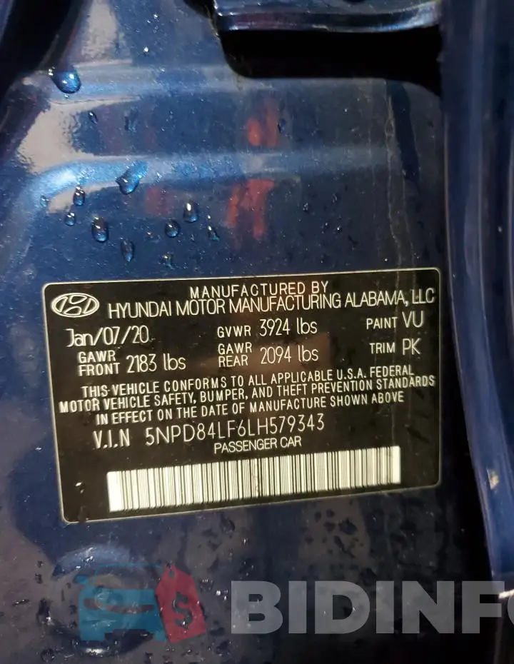 5NPD84LF6LH579343 Photo# 12