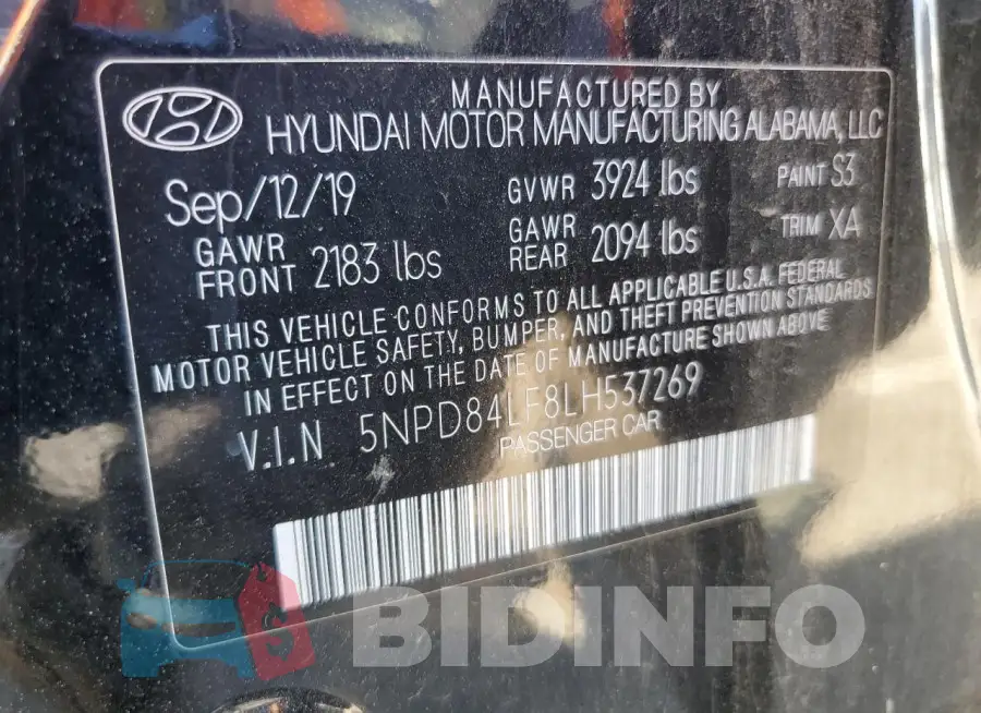 5NPD84LF8LH537269 Photo# 12