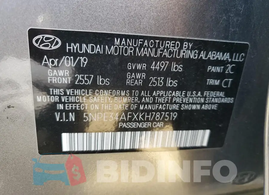 5NPE34AFXKH787519 Photo# 13
