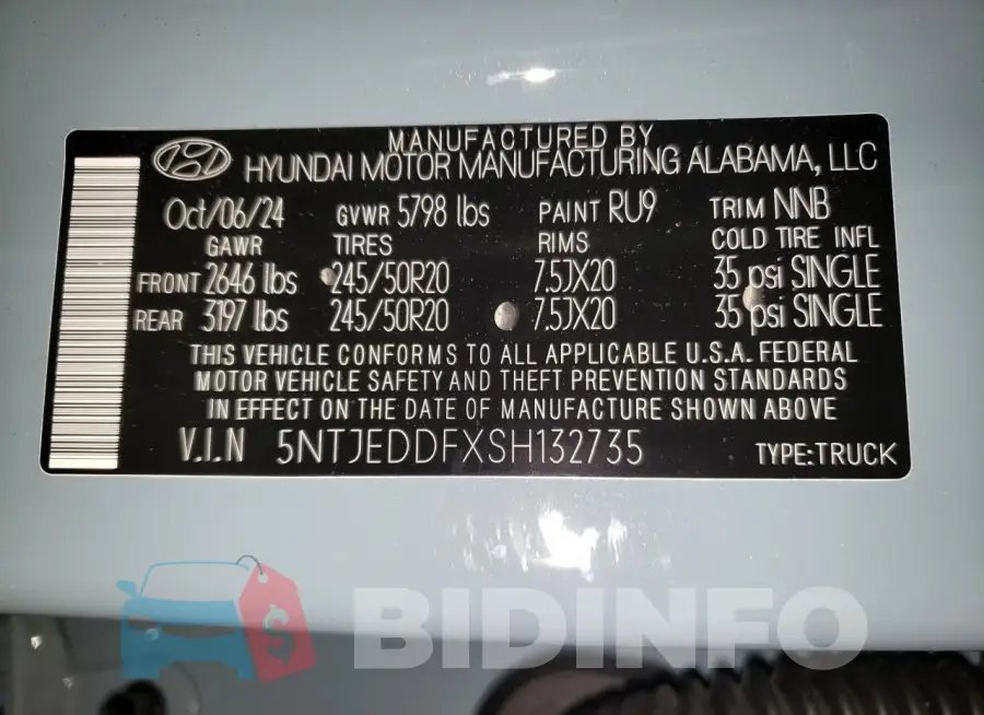5NTJEDDFXSH132735 Photo# 12