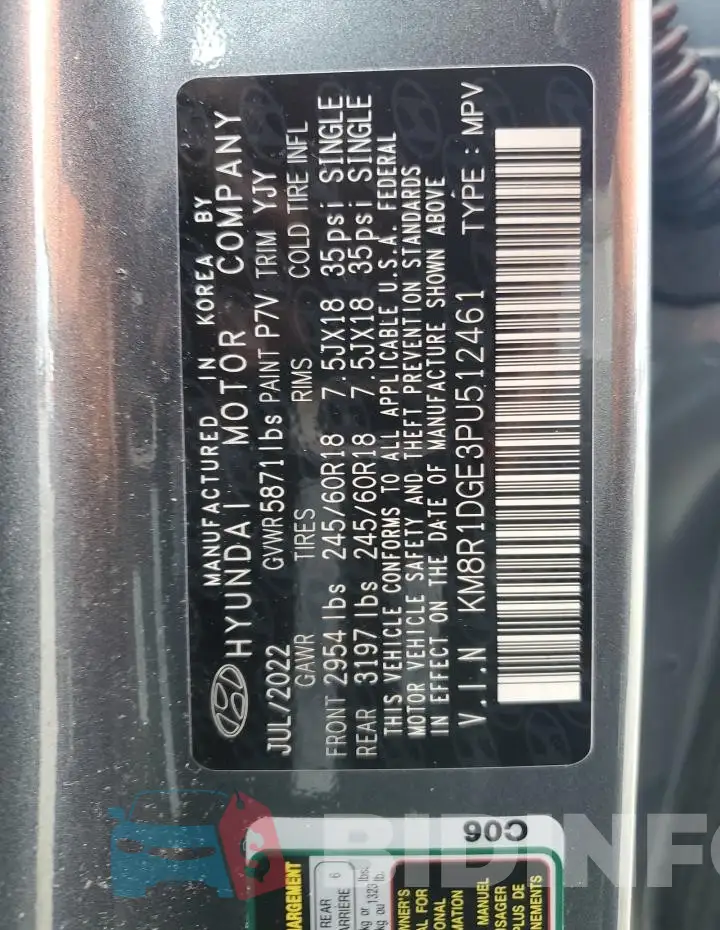 KM8R1DGE3PU512461 Photo# 14
