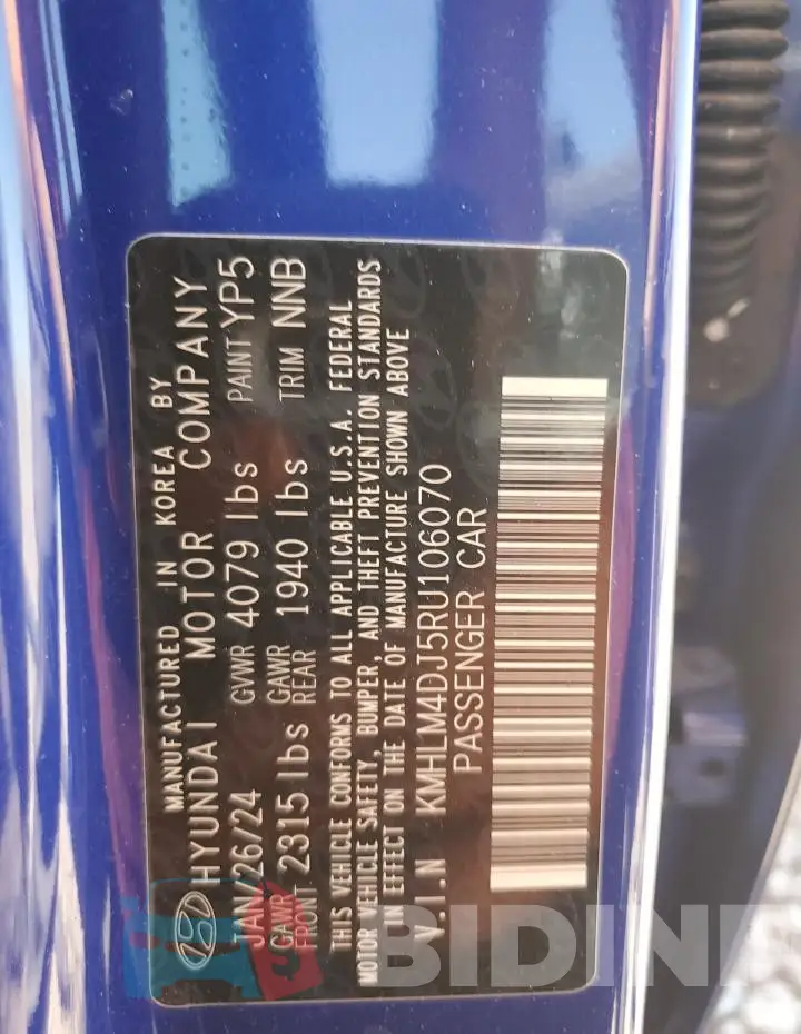 KMHLM4DJ5RU106070 Photo# 12