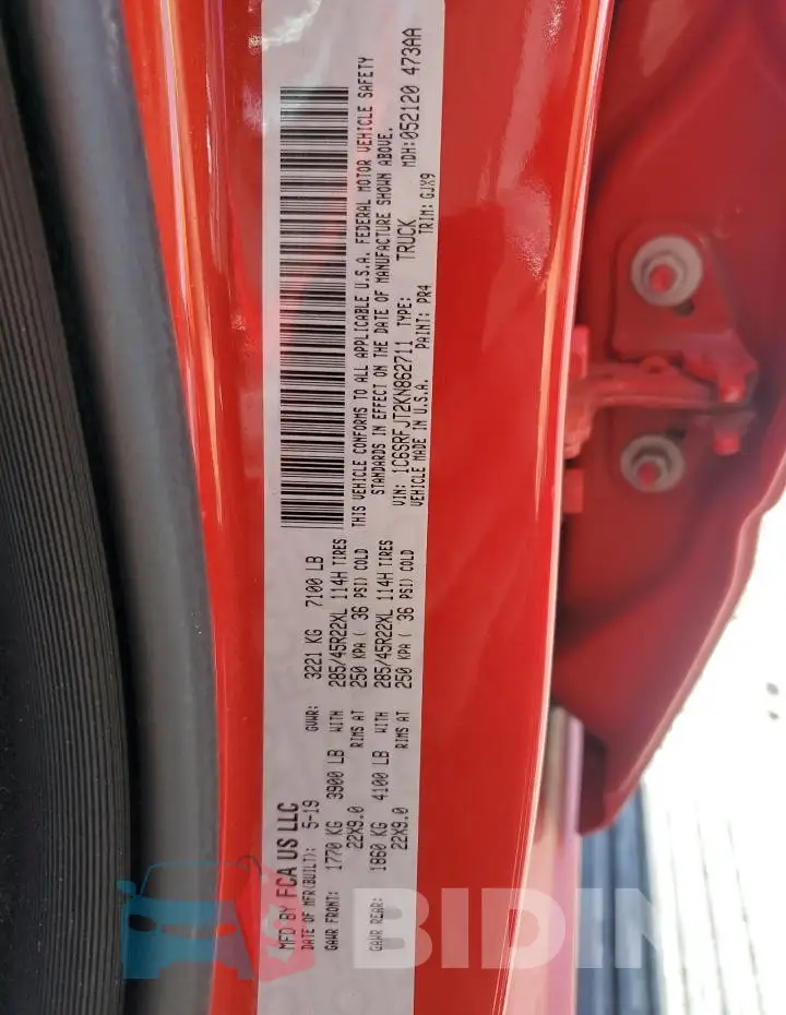 1C6SRFJT2KN862711 Photo# 12