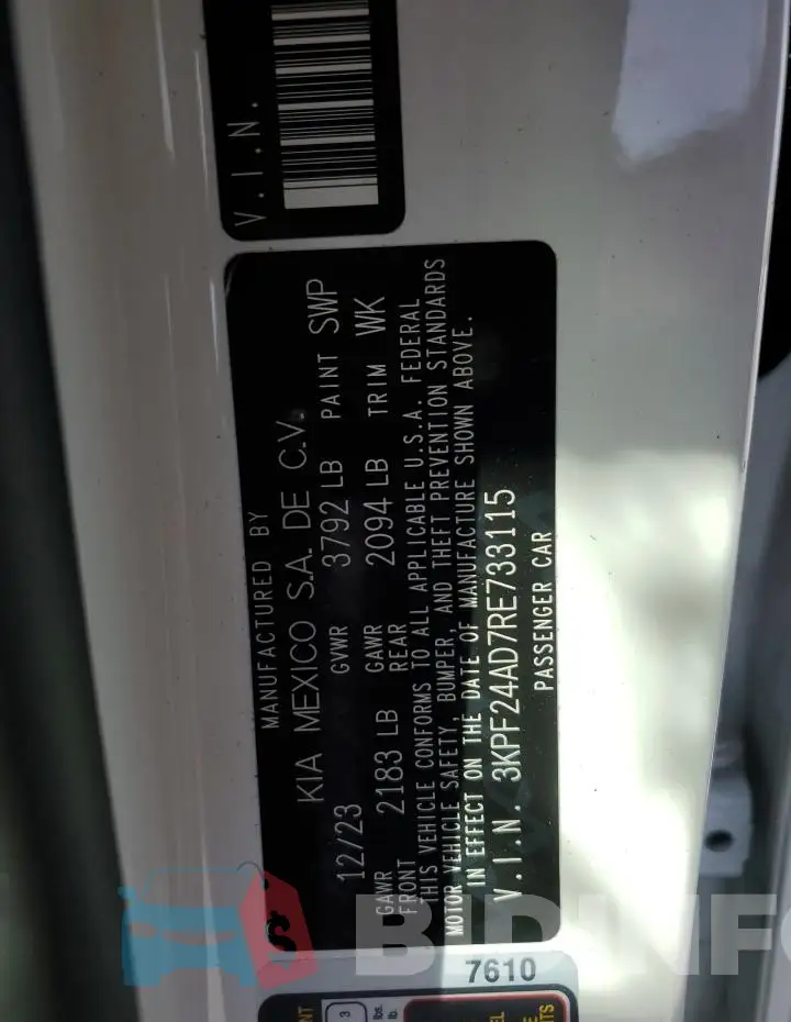 3KPF24AD7RE733115 Photo# 13