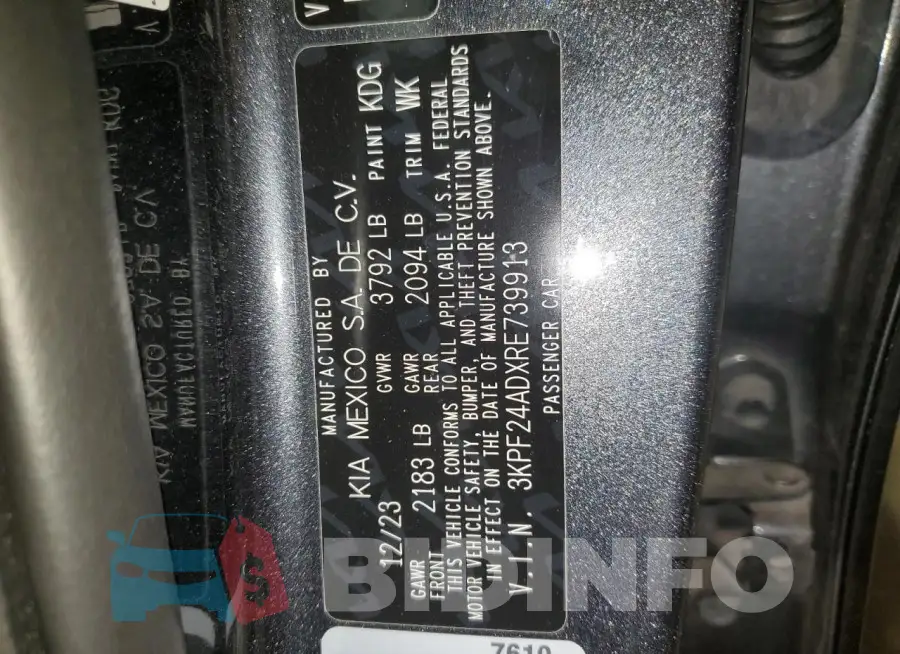 3KPF24ADXRE739913 Photo# 13