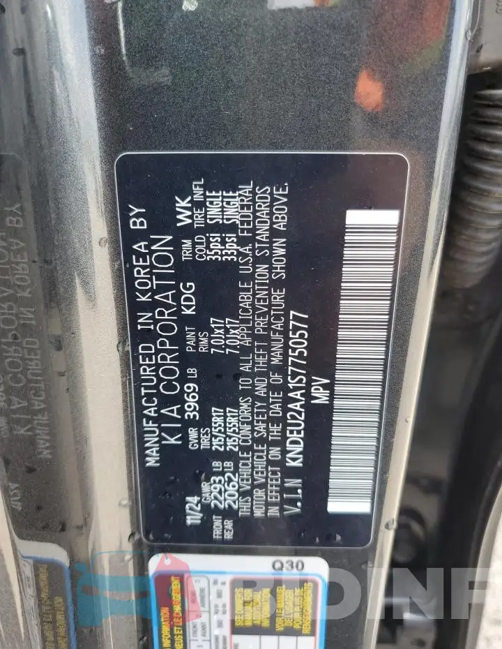 KNDEU2AA1S7750577 Photo# 14