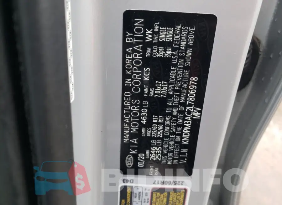 KNDPM3AC2L7806978 Photo# 12