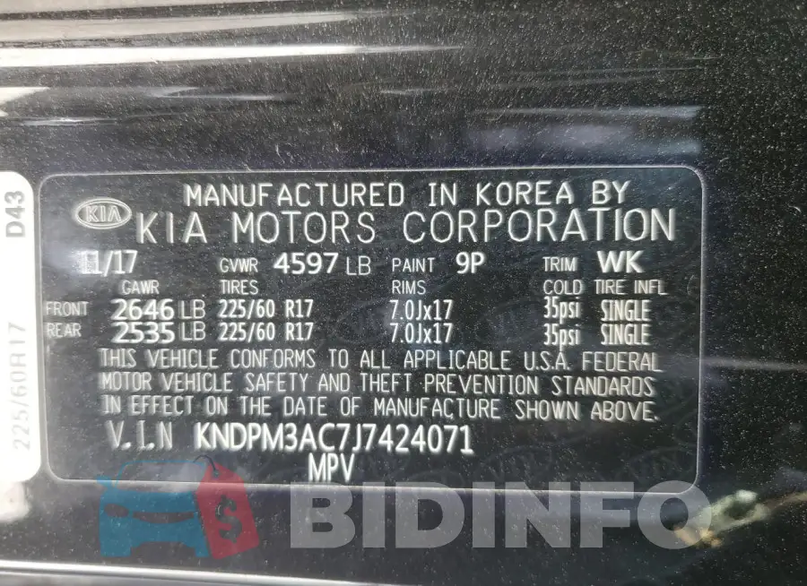 KNDPM3AC7J7424071 Photo# 13