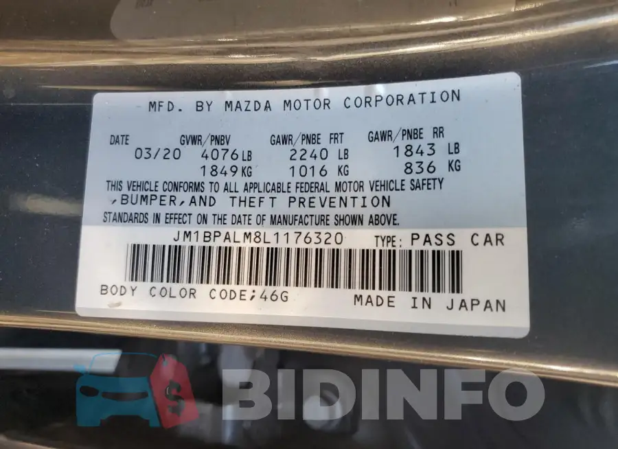 JM1BPALM8L1176320 Photo# 12