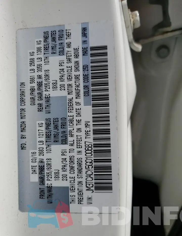 JM3TCACY5G0100687 Photo# 14