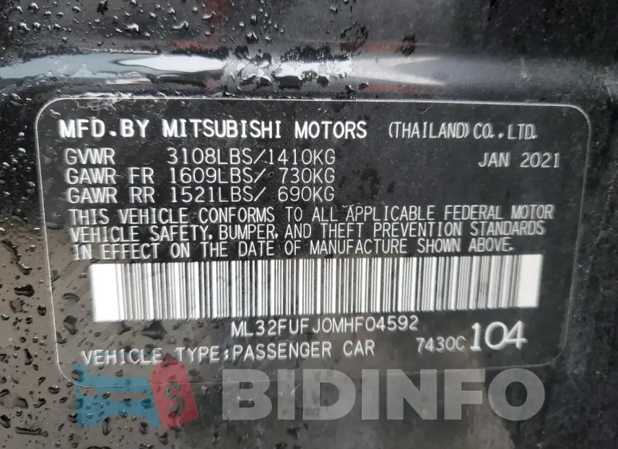ML32FUFJ0MHF04592 Photo# 13
