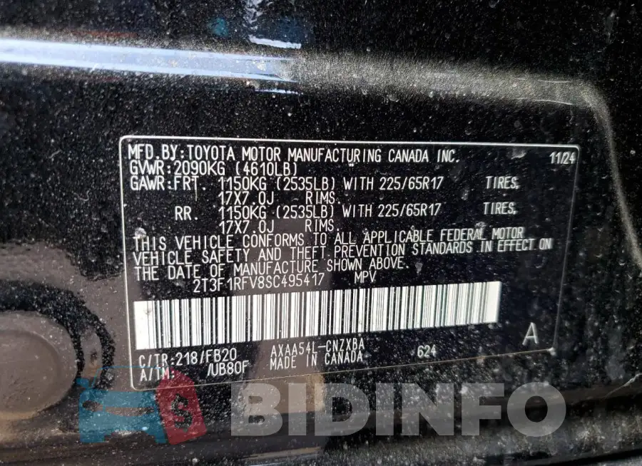 2T3F1RFV8SC495417 Photo# 13