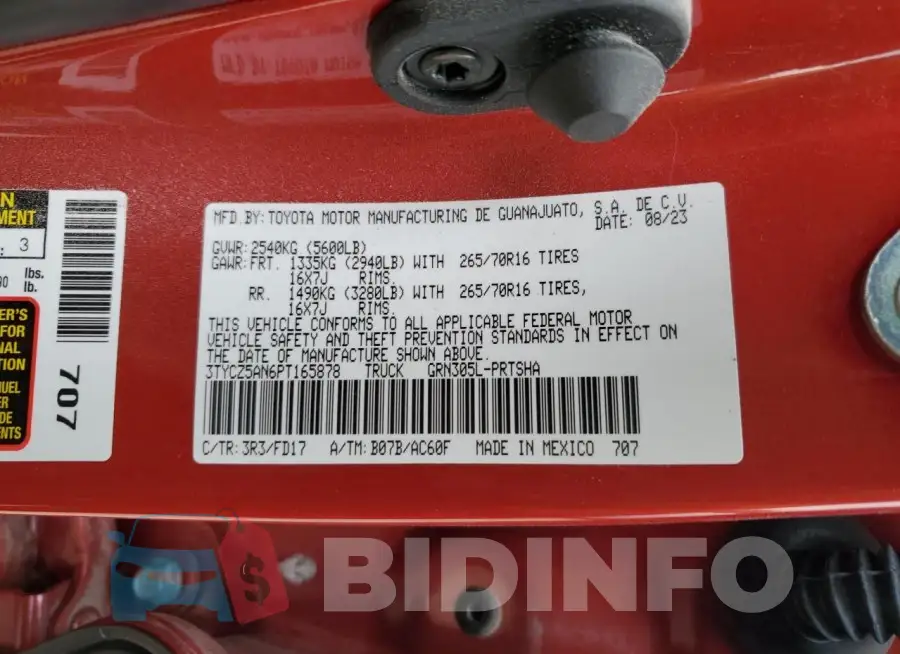3TYCZ5AN6PT165878 Photo# 12