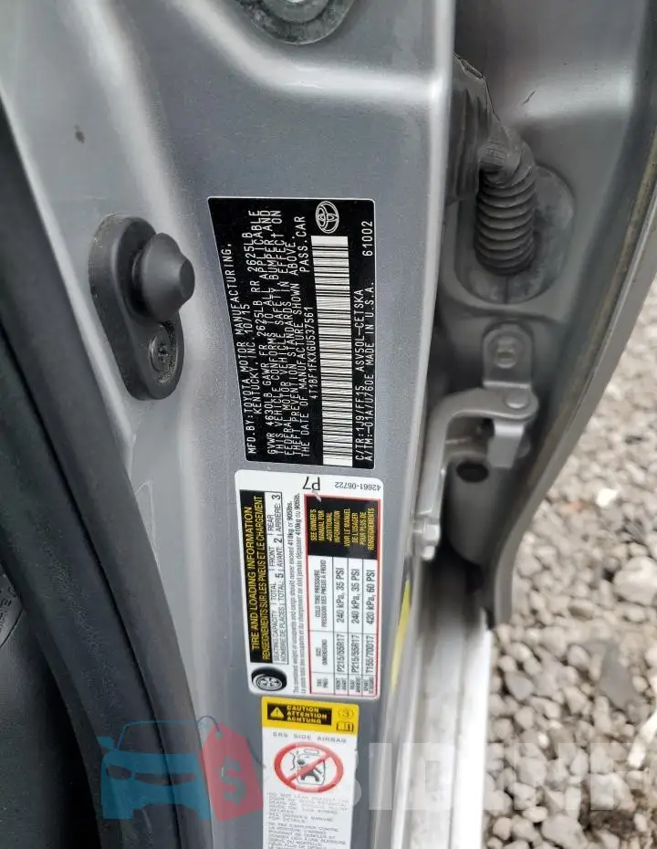4T1BF1FKXGU537561 Photo# 12