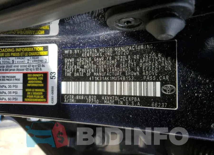 4T1K31AK1MU548153 Photo# 13