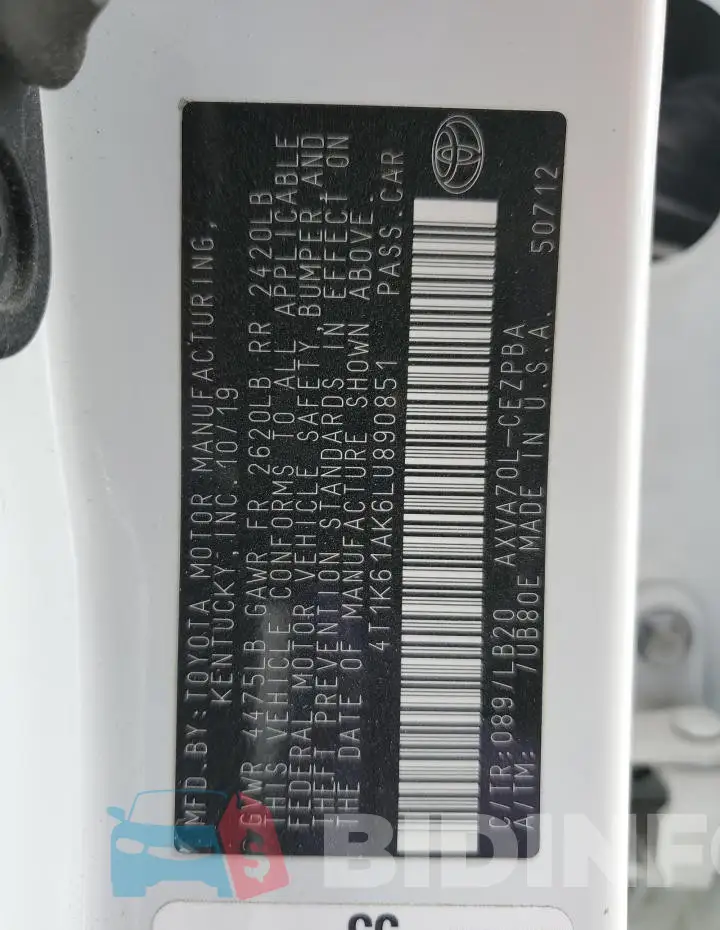 4T1K61AK6LU890851 Photo# 13