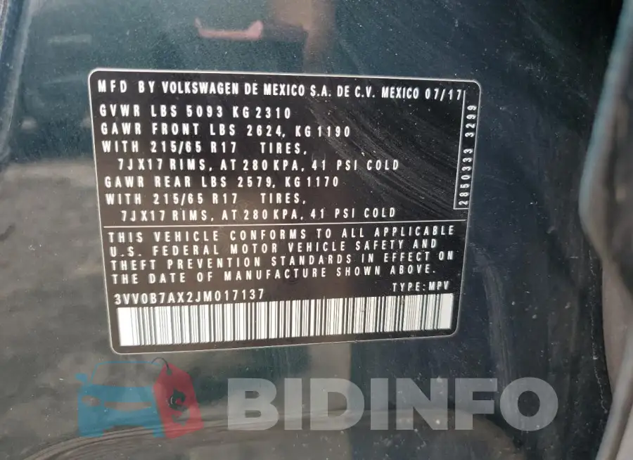 3VV0B7AX2JM017137 Photo# 13