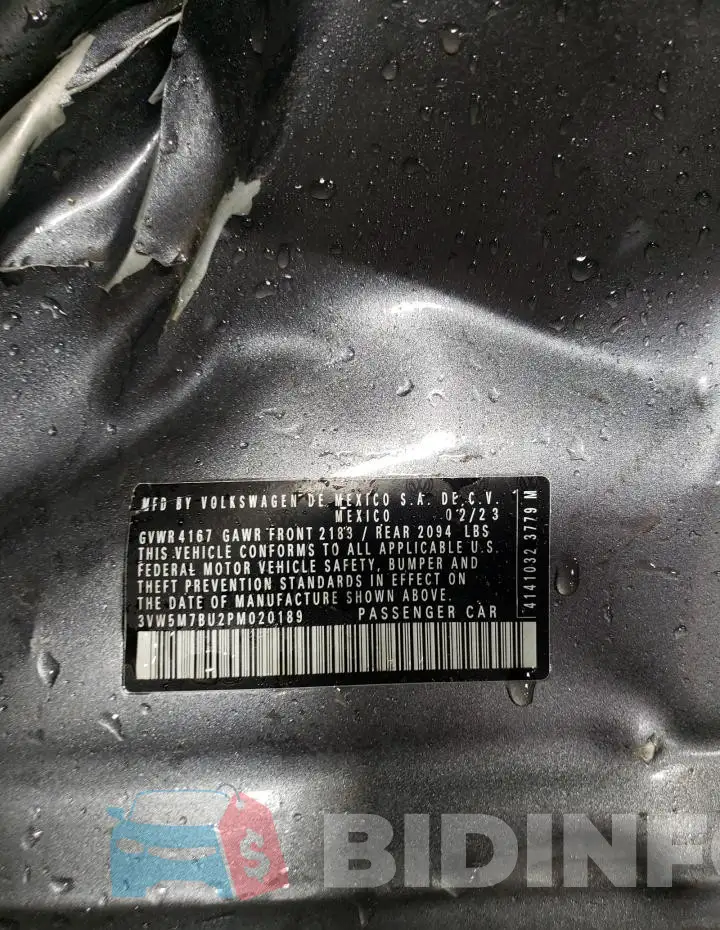3VW5M7BU2PM020189 Photo# 12