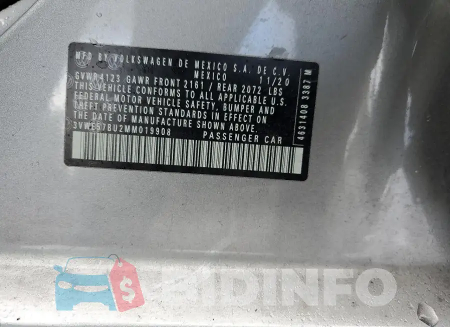 3VWE57BU2MM019908 Photo# 12