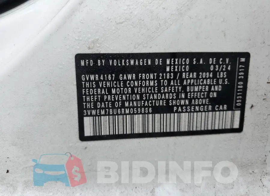3VWEM7BU6RM059886 Photo# 12