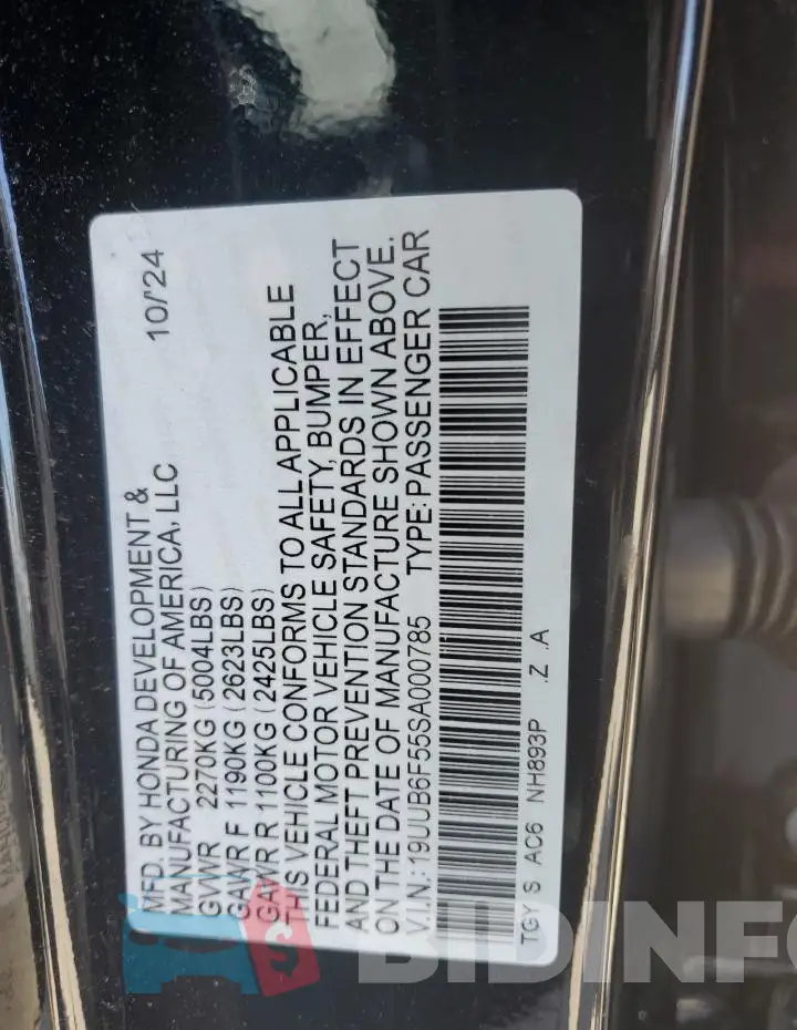 19UUB6F55SA000785 Photo# 12