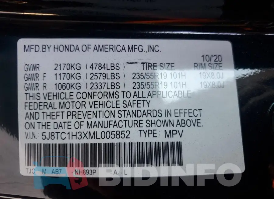 5J8TC1H3XML005852 Photo# 13