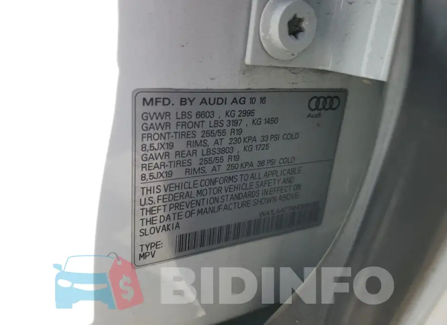 WA1LAAF7XHD034157 Photo# 14