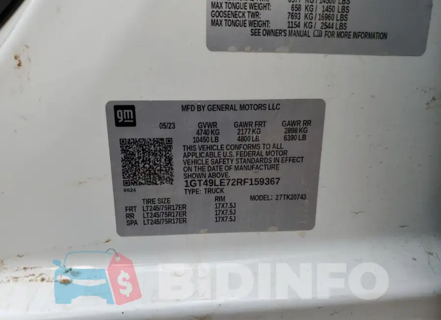 1GT49LE72RF159367 Photo# 12