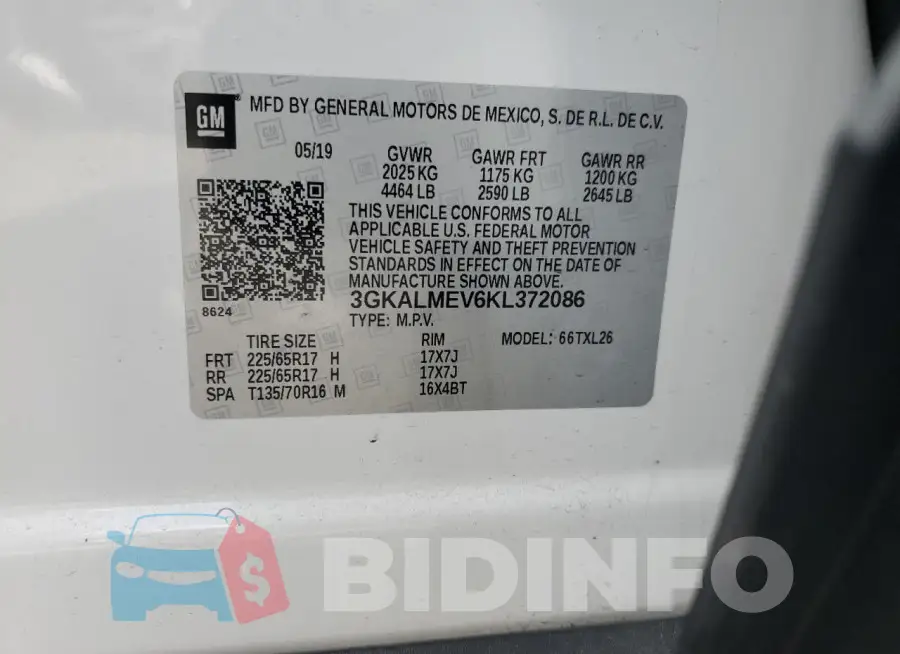 3GKALMEV6KL372086 Photo# 13