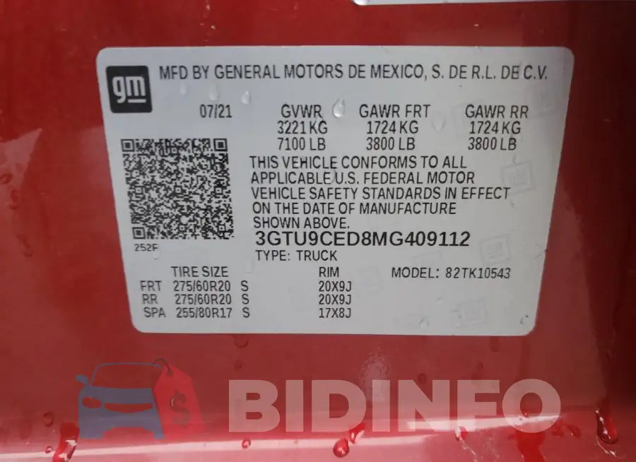 3GTU9CED8MG409112 Photo# 12