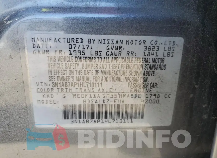 3N1AB7AP1HL710111 Photo# 12