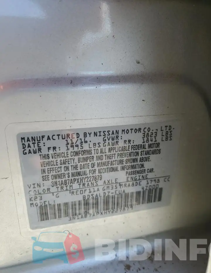 3N1AB7APXHY227879 Photo# 12