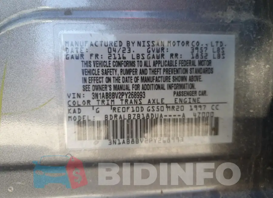 3N1AB8BV2PY268993 Photo# 13
