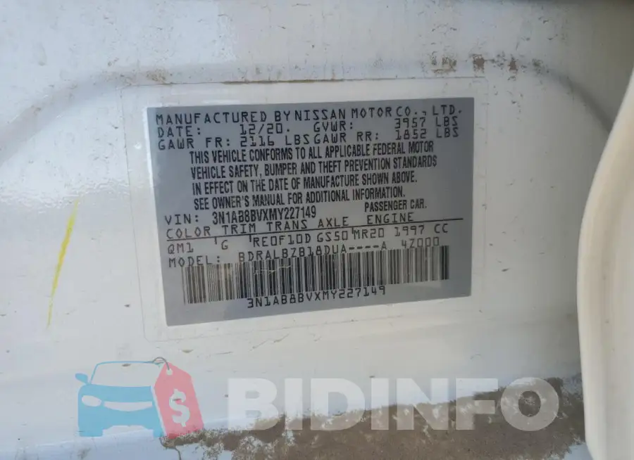 3N1AB8BVXMY227149 Photo# 12
