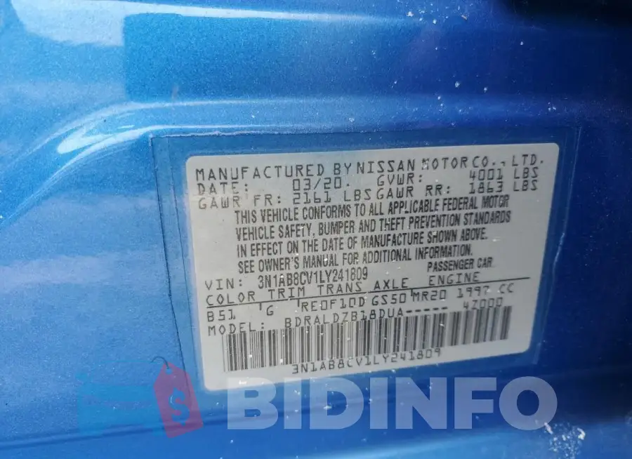 3N1AB8CV1LY241809 Photo# 13