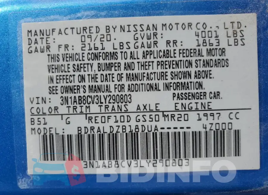 3N1AB8CV3LY290803 Photo# 13