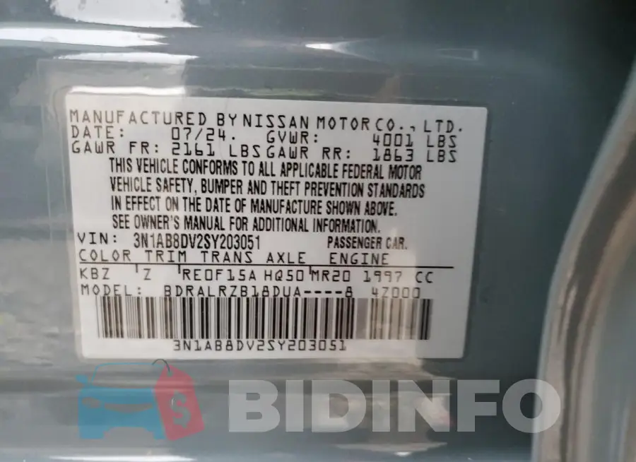 3N1AB8DV2SY203051 Photo# 12